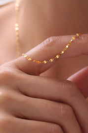 22 Ayar Aynalı Zincir Altın Kolye (0.7 mm)