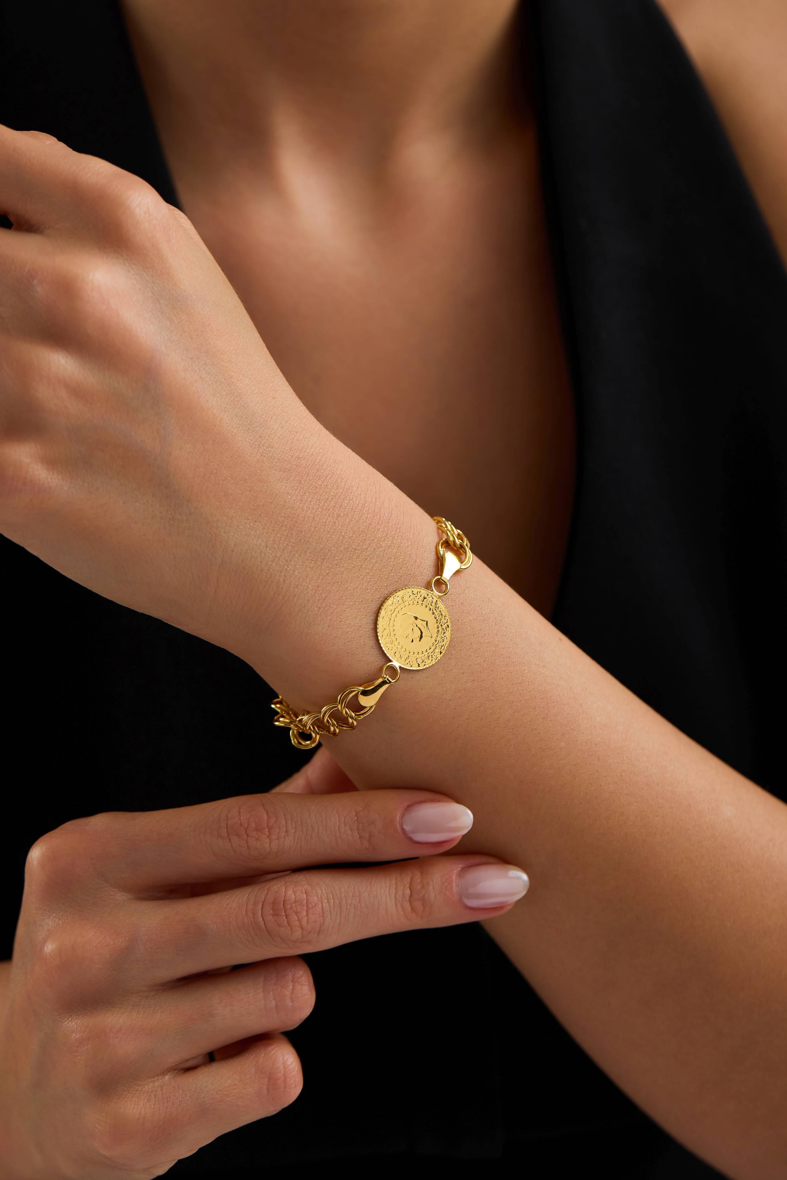 22 Ayar Çeyrekli Samanyolu Altın Bileklik