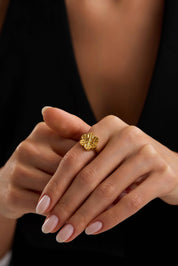 22 Ayar Çiçek Altın Yüzük