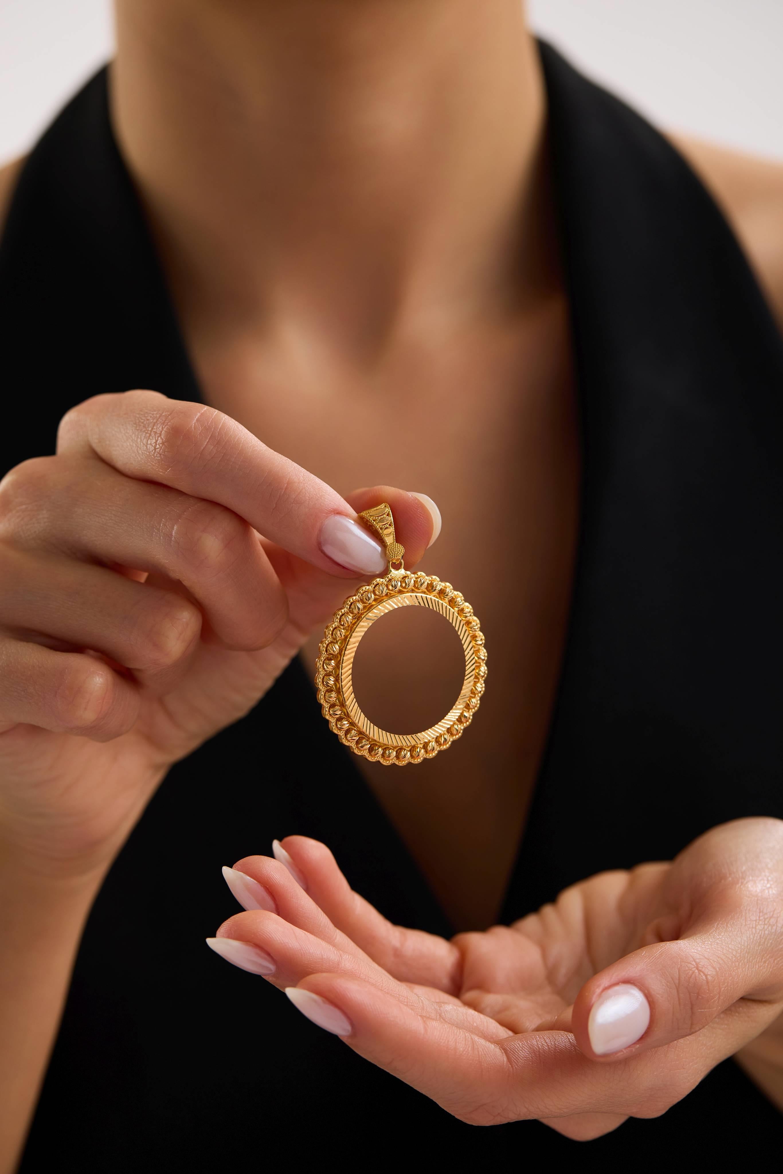 22 Ayar Dorikalı Tam Altın Kolye Ucu