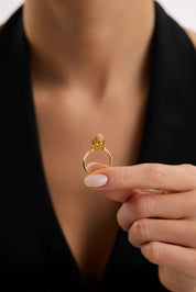 22 Ayar Dorikalı Tektaş Altın Yüzük