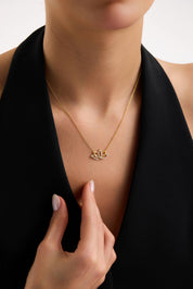 22 Ayar Lotus Altın Kolye