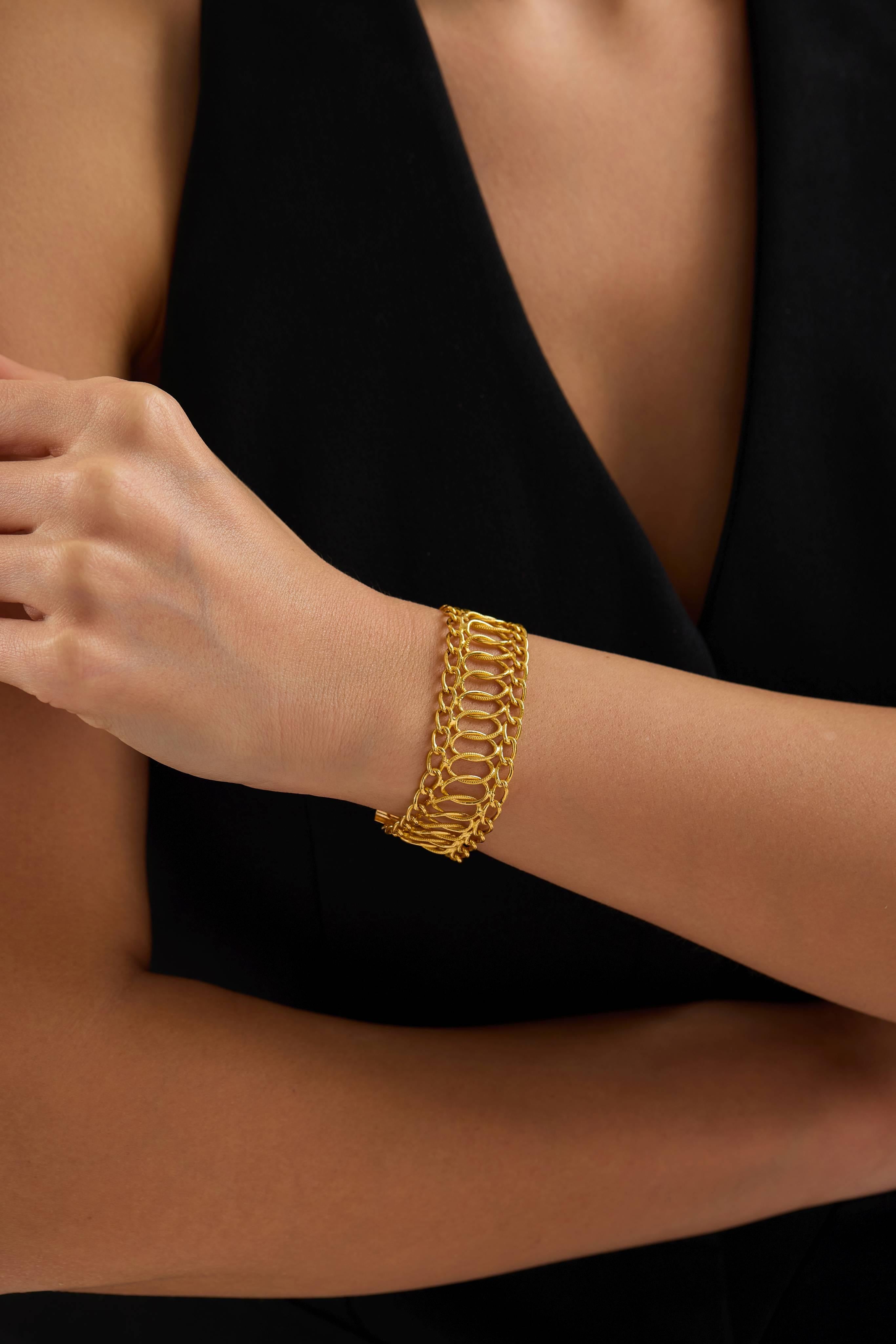 22 Ayar Samanyolu Sıralı Altın Bileklik