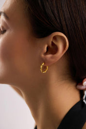 22 Ayar Sarmal Altın Küpe