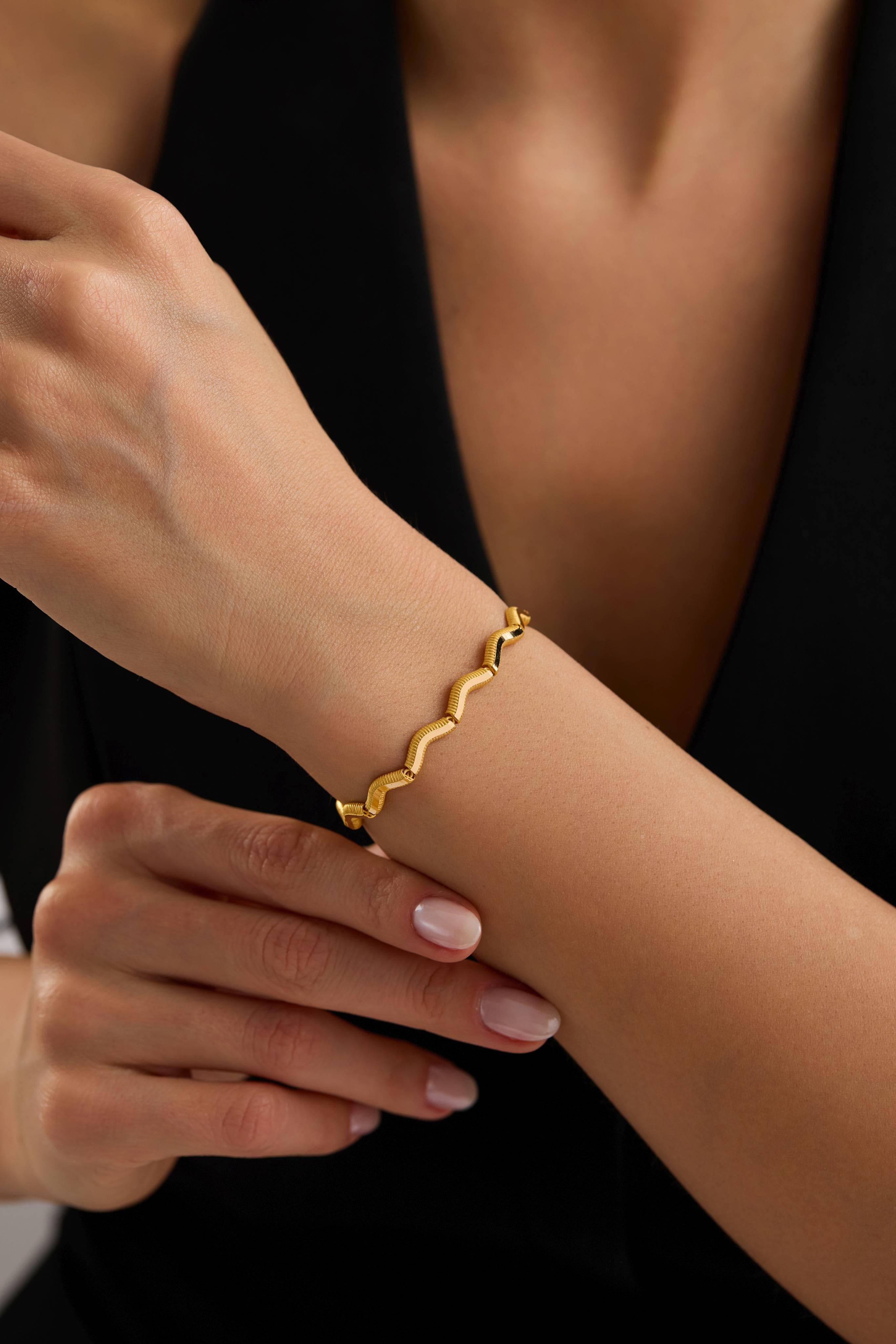 22 Ayar Tasarım Altın Bileklik