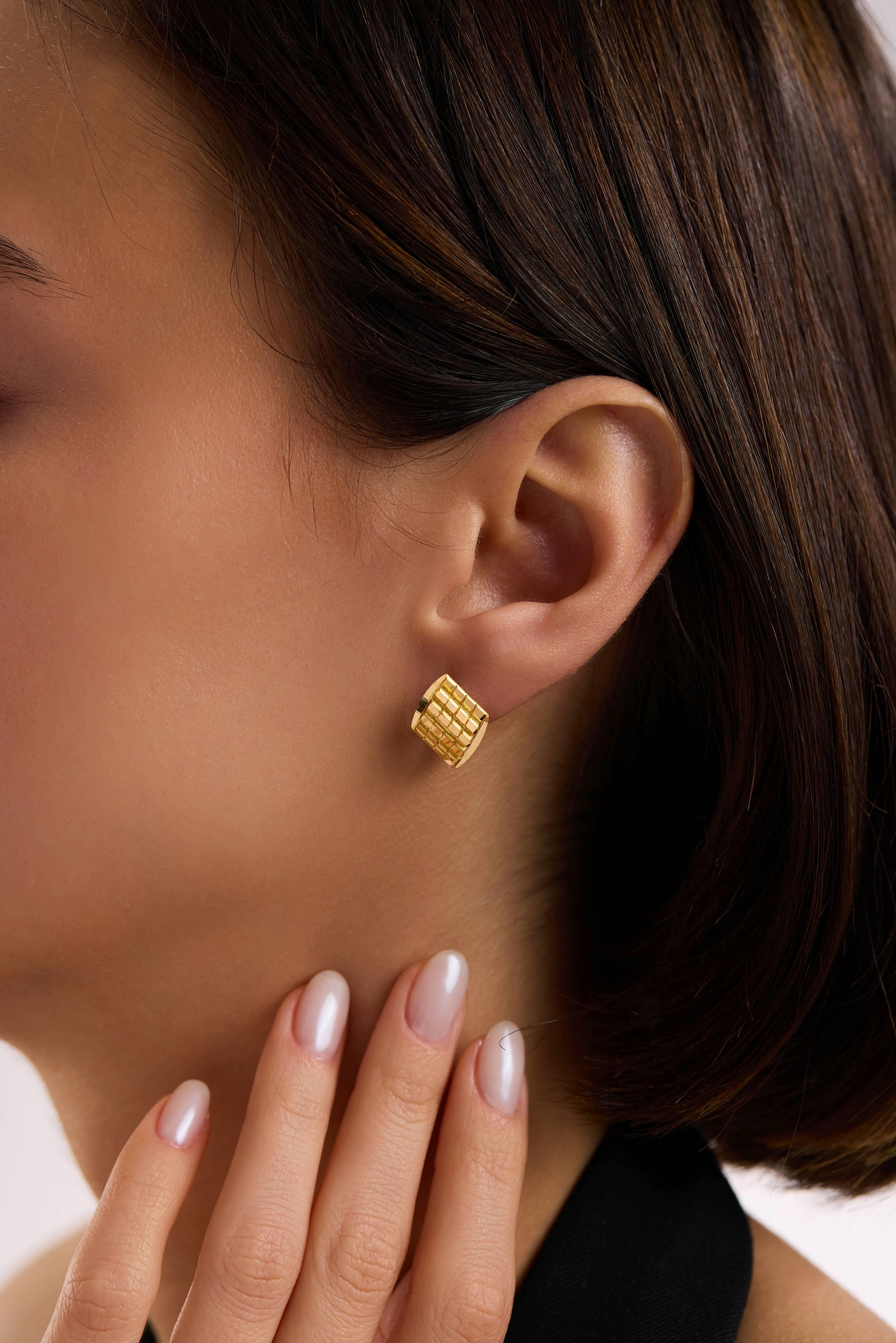 22 Ayar Tasarım Altın Küpe