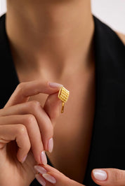 22 Ayar Tasarım Altın Küpe