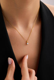 22 Ayar Tektaş Altın Kolye