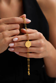 22 Ayar Yarım Reşatlı Dorika Altın Bileklik