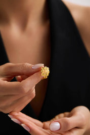 22 Ayar Yonca Altın Küpe