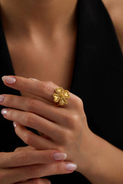 22 Ayar Yonca Altın Yüzük