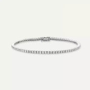 2.50 CT Pırlanta Taşlı Beyaz Altın Suyolu Bileklik