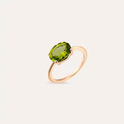 2.60 CT Peridot Taşlı Rose Altın Yüzük