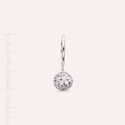 2.74 CT Pırlanta Taşlı Beyaz Altın Top Tek Küpe