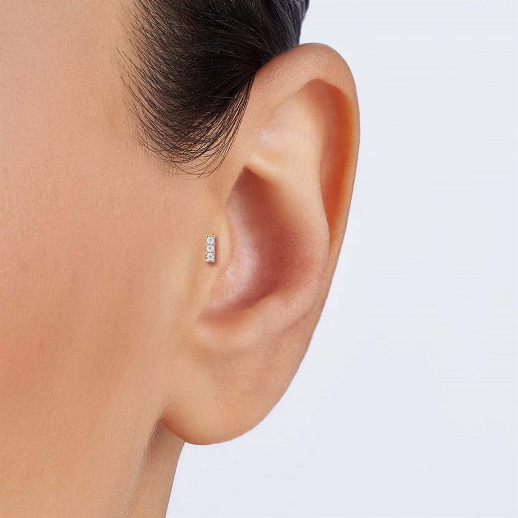 3 Stone Diamond Piercing