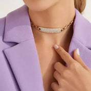 4.00 CT Pırlanta Taşlı Rose Altın Bileklik/ Chooker