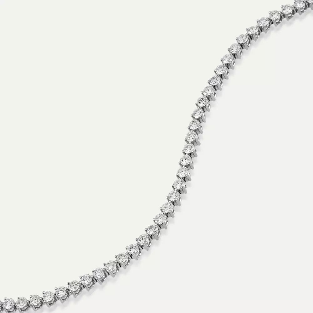 4.25 CT Pırlanta Taşlı Beyaz Altın Suyolu Bileklik