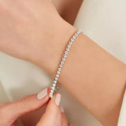 4.32 CT Pırlanta Taşlı Beyaz Altın Suyolu Bileklik