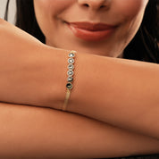 Hazalink Kişiselleştirilebilir Mineli Altın Harf Bileklik