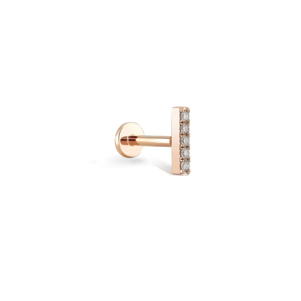 5 Taş Çubuk Pırlanta Piercing