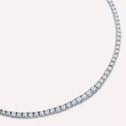 7.00 CT Pırlanta Taşlı Beyaz Altın Suyolu Gerdanlık