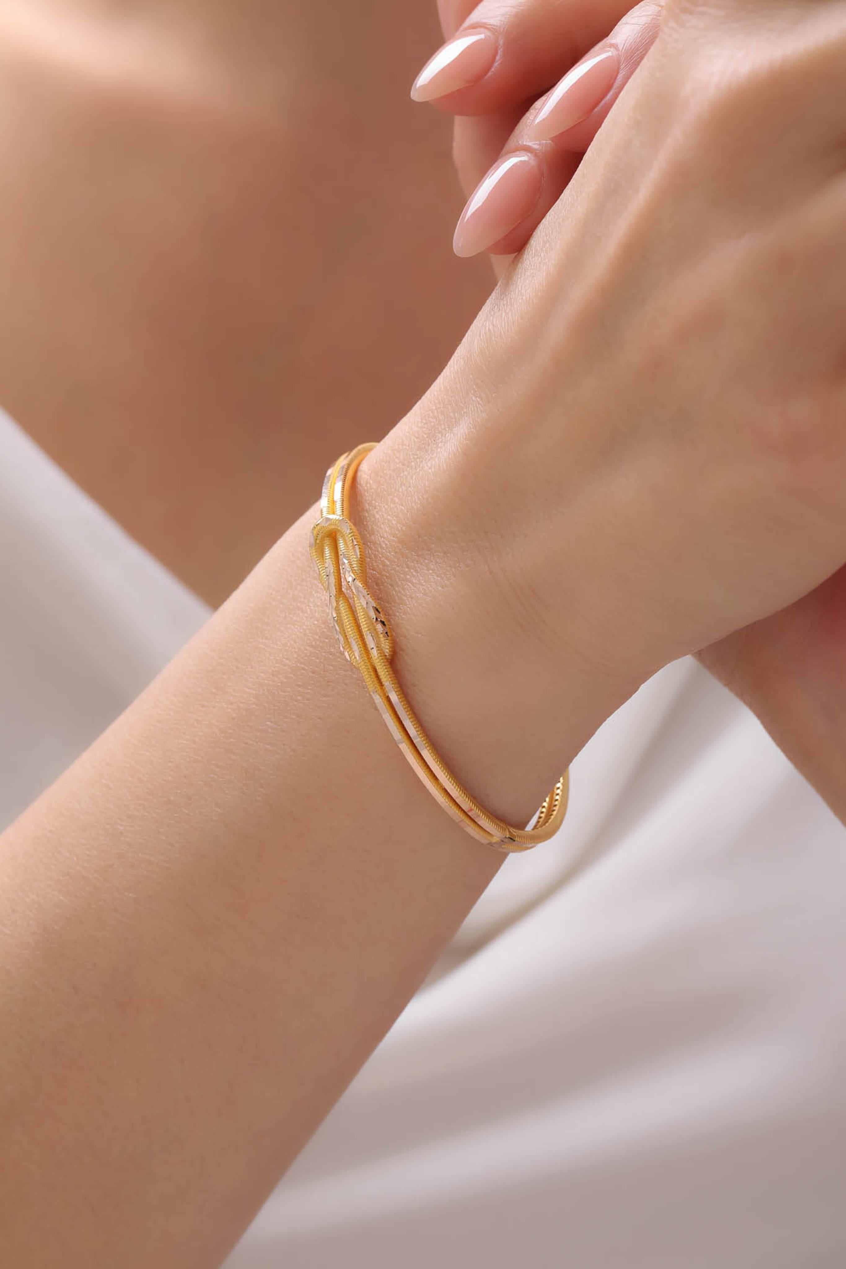 8 Ayar Ajda Düğüm Altın Kelepçe