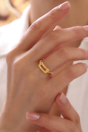 8 Ayar Ajda Kaburga Altın Yüzük