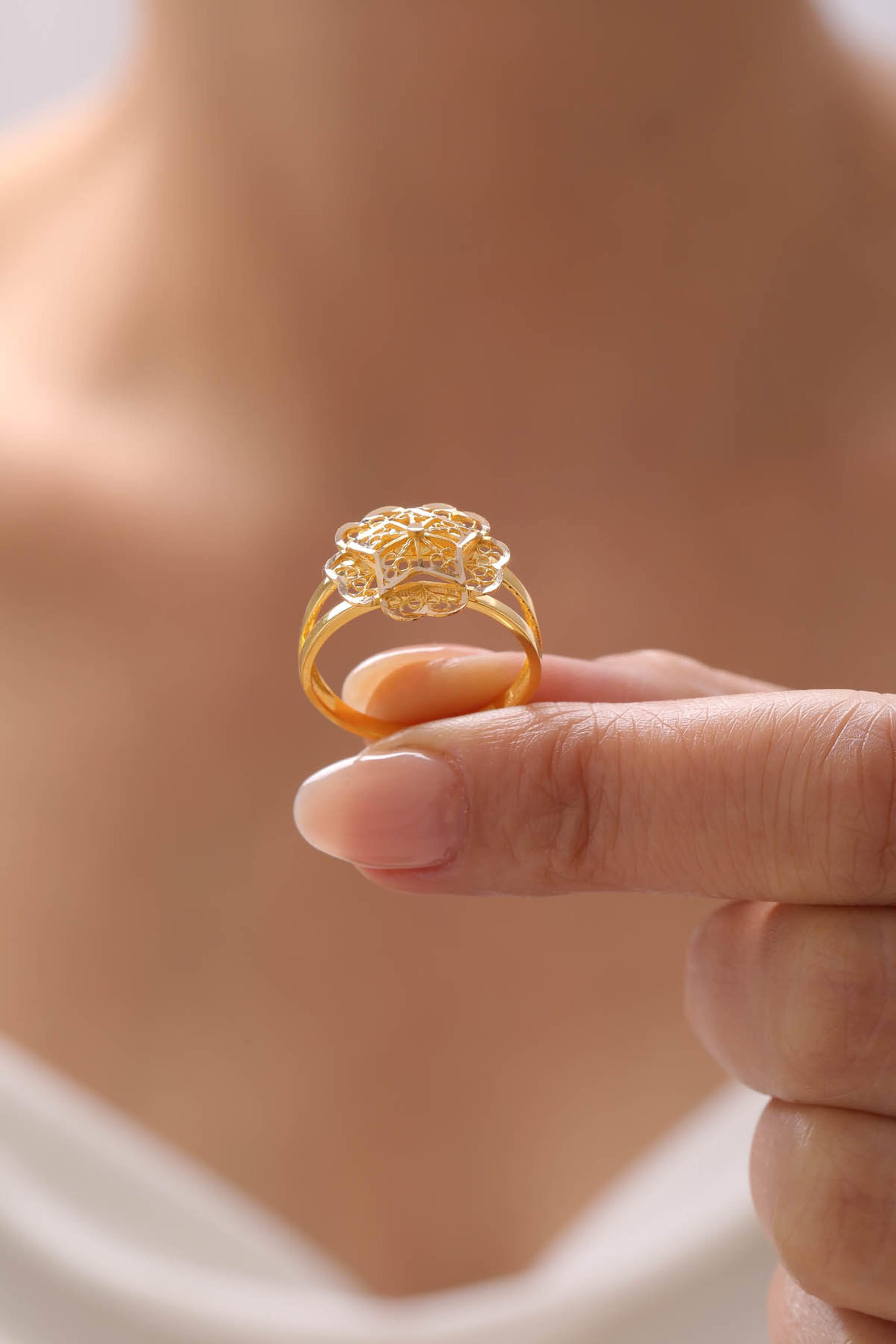 8 Ayar Altın Yonca Yüzük