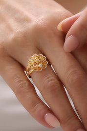 8 Ayar Altın Yonca Yüzük