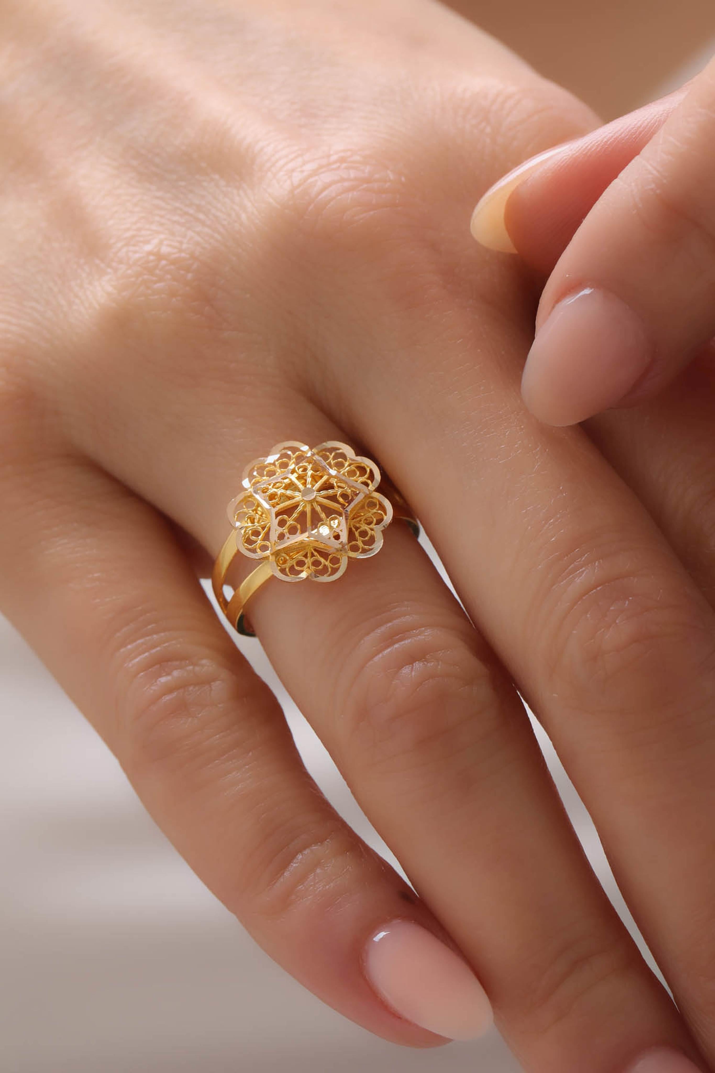 8 Ayar Altın Yonca Yüzük