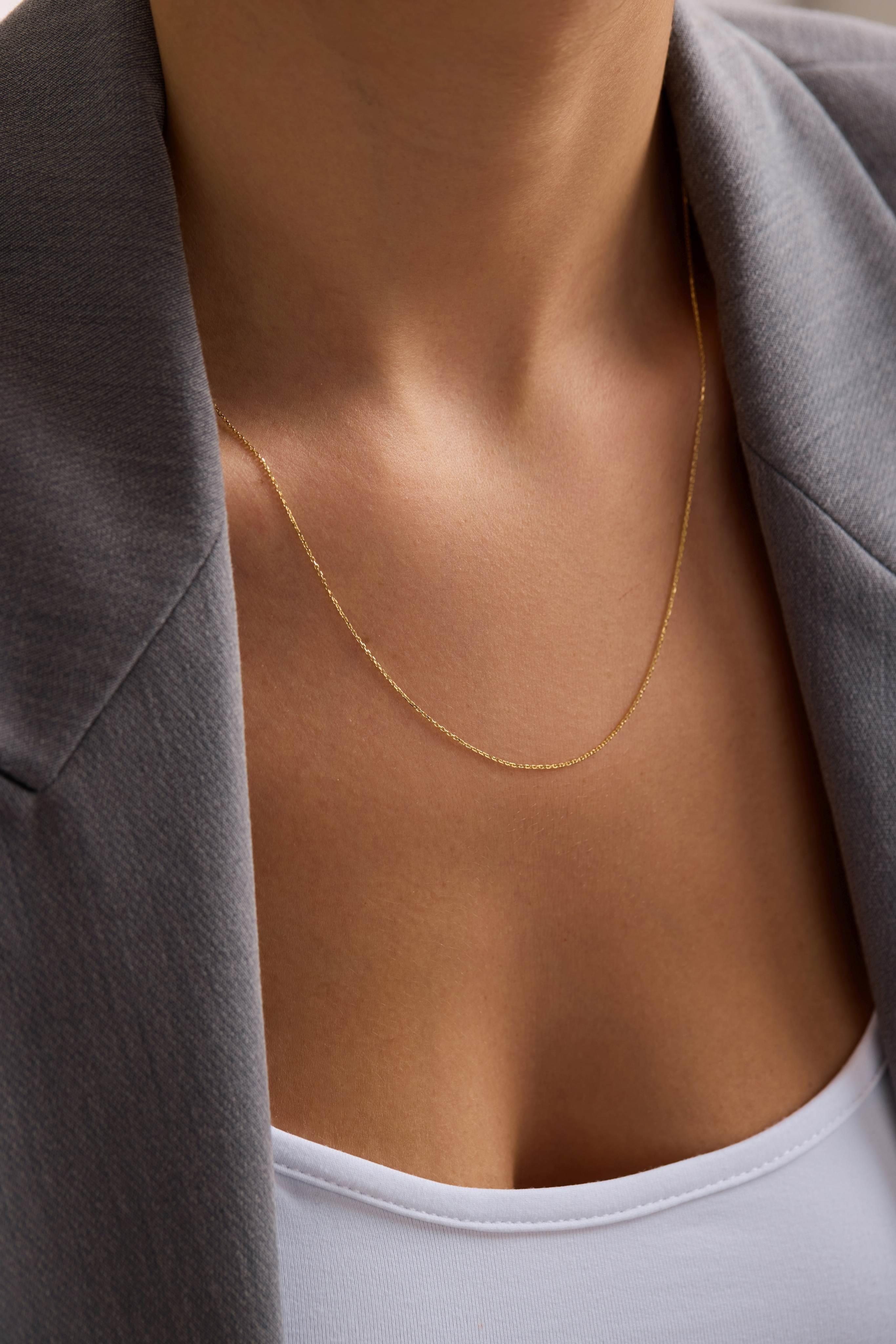 8 Ayar Forse Altın Zincir Kolye