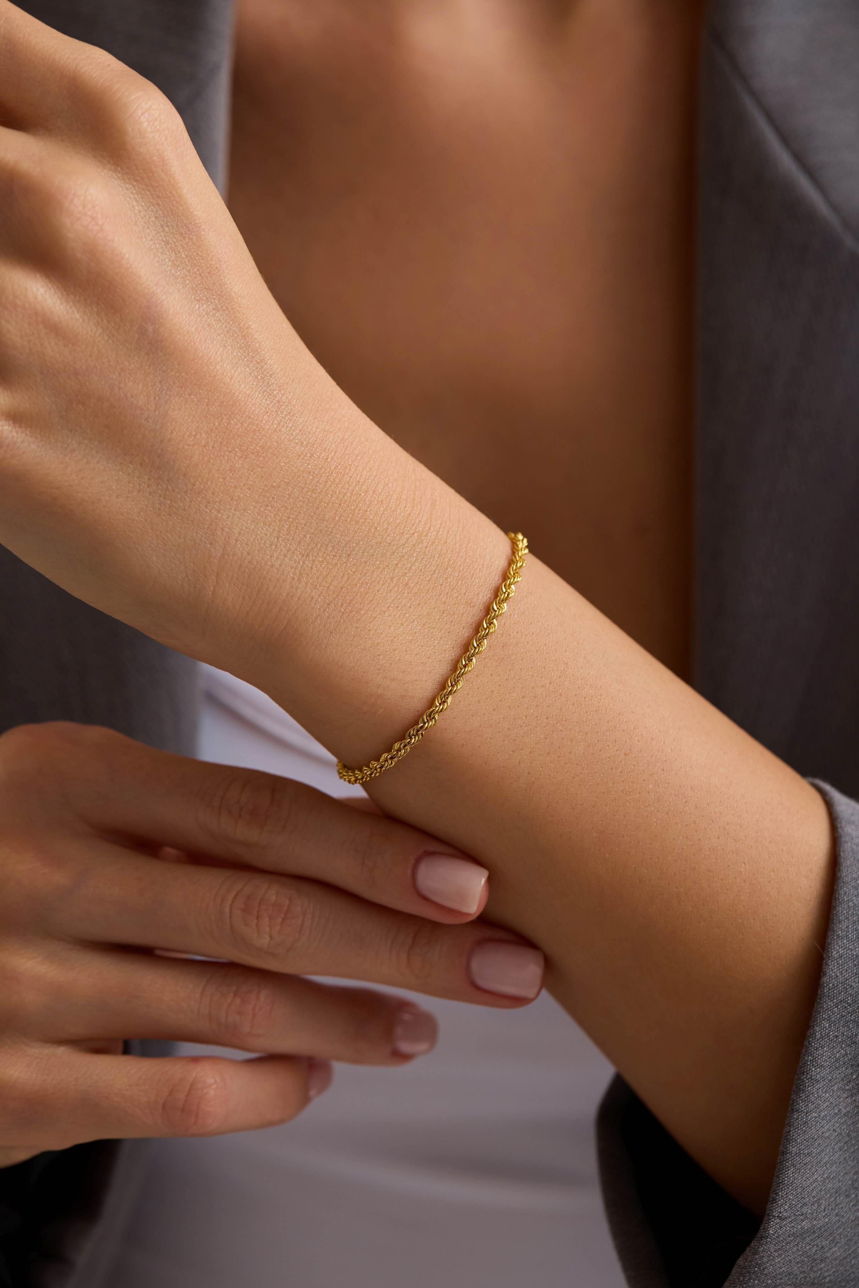 8 Ayar Halat Altın Zincir Bileklik