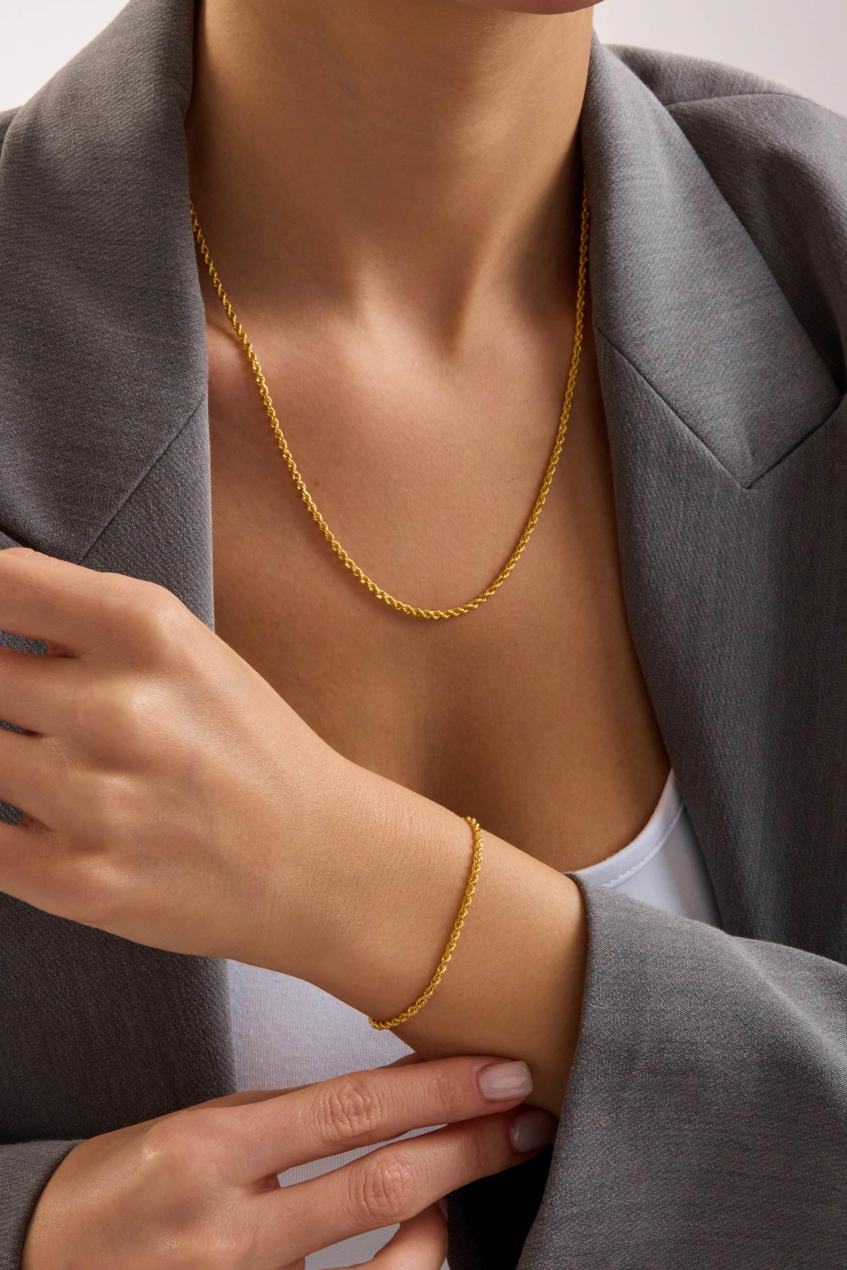 8 Ayar Halat Altın Zincir Set