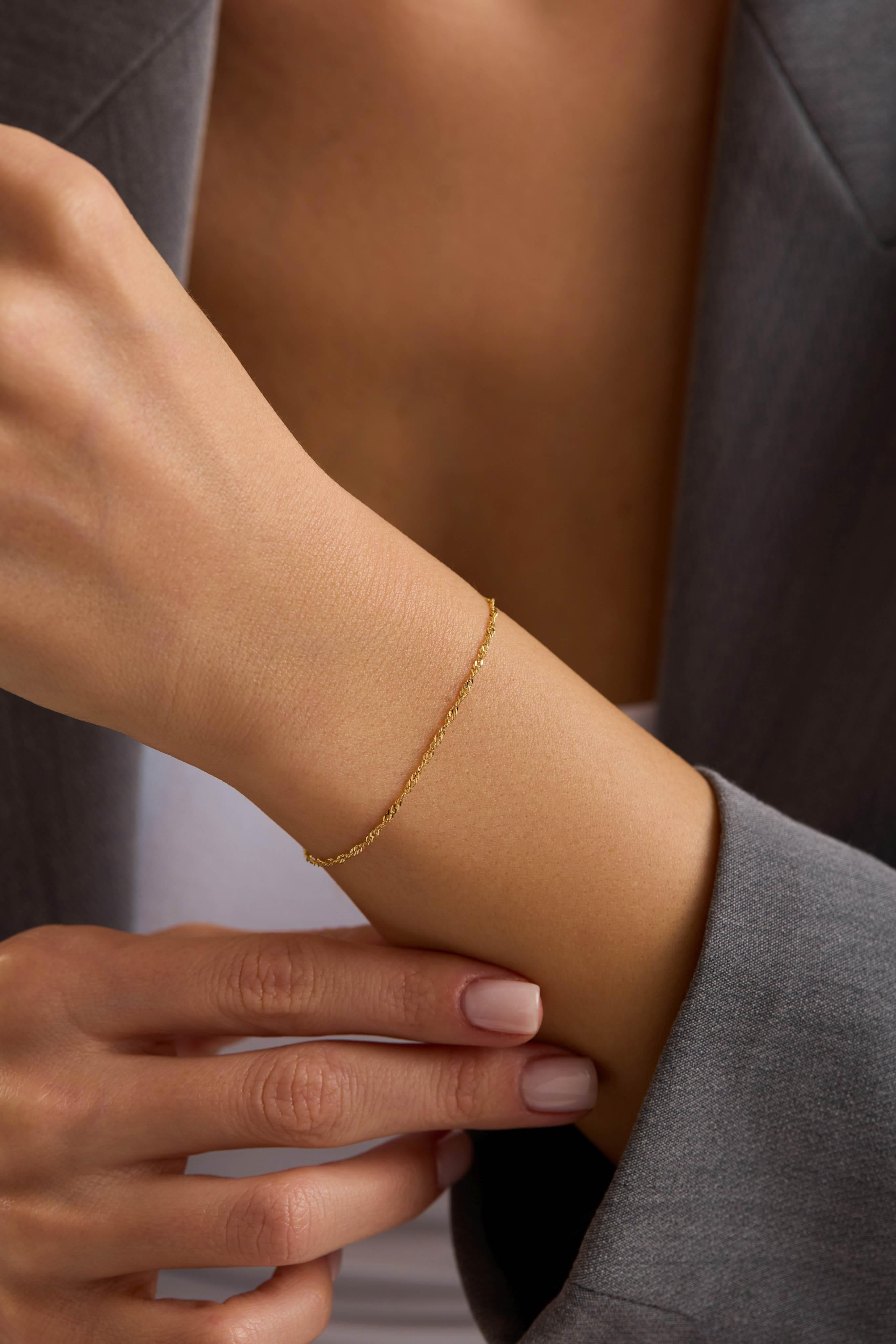 8 Ayar Singapur Altın Zincir Set