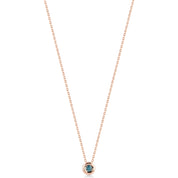 Azzuro Mavi Pırlanta Solitaire Kolye