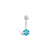 Mineli Top Pırlanta Göbek Piercing