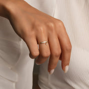 Cherry Taşlı Bar Ayarlanabilir Zincirli Altın Yüzük