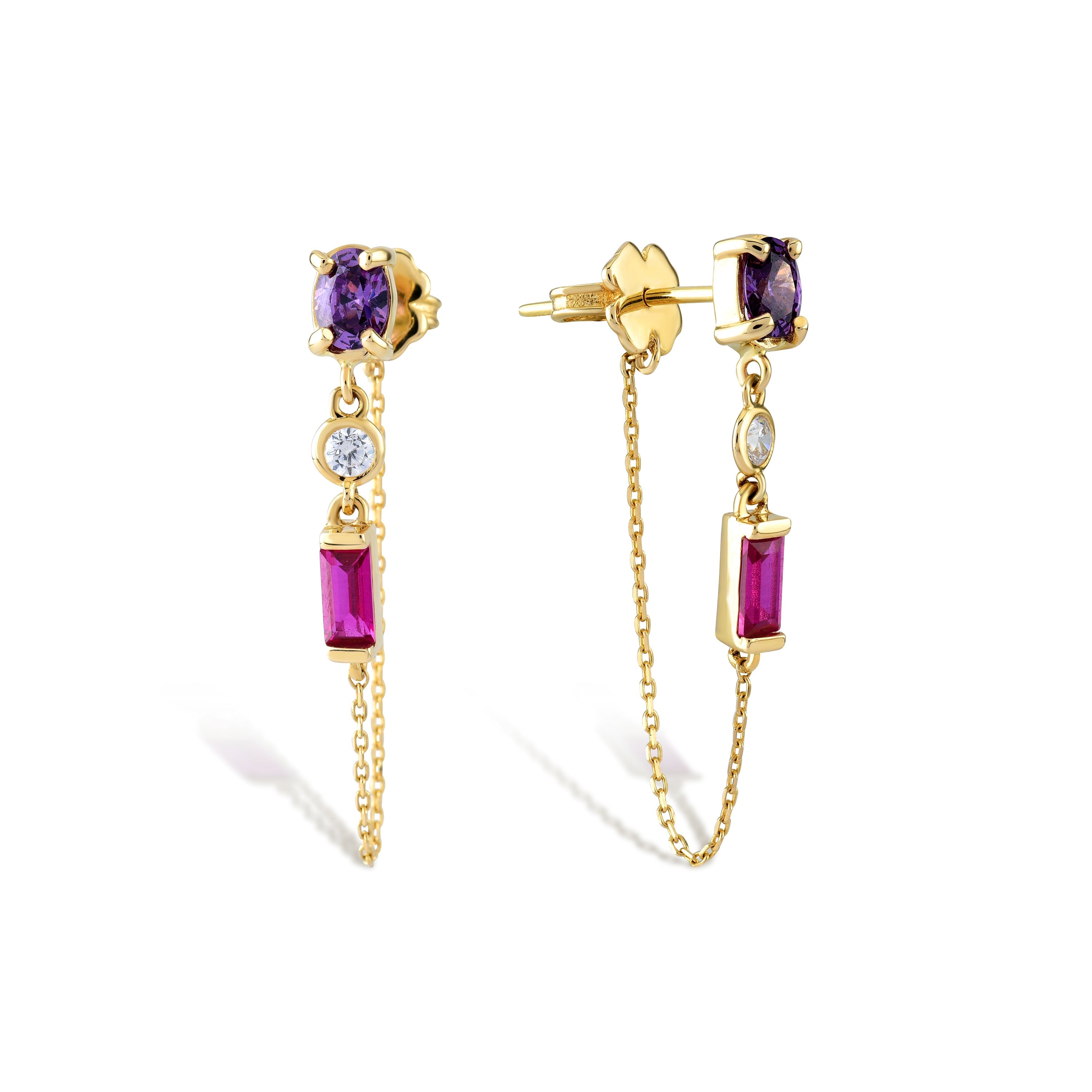 Siena Mini Baget Altın Küpe