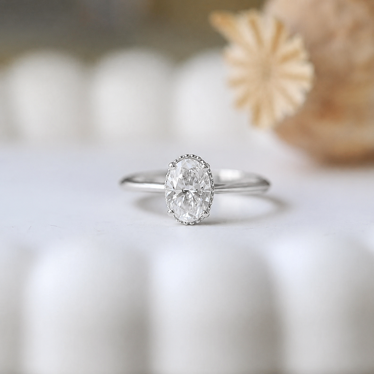 1.00 Karat D VS1 GIA Sertifikalı Oval Tektaş Yüzük