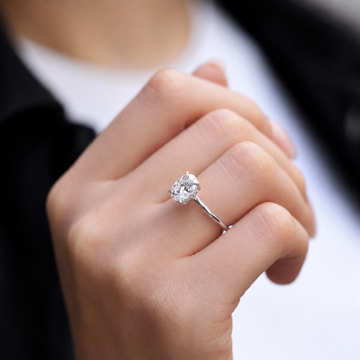 2.05 Karat G SI2 GIA Sertifikalı Oval Tektaş Yüzük