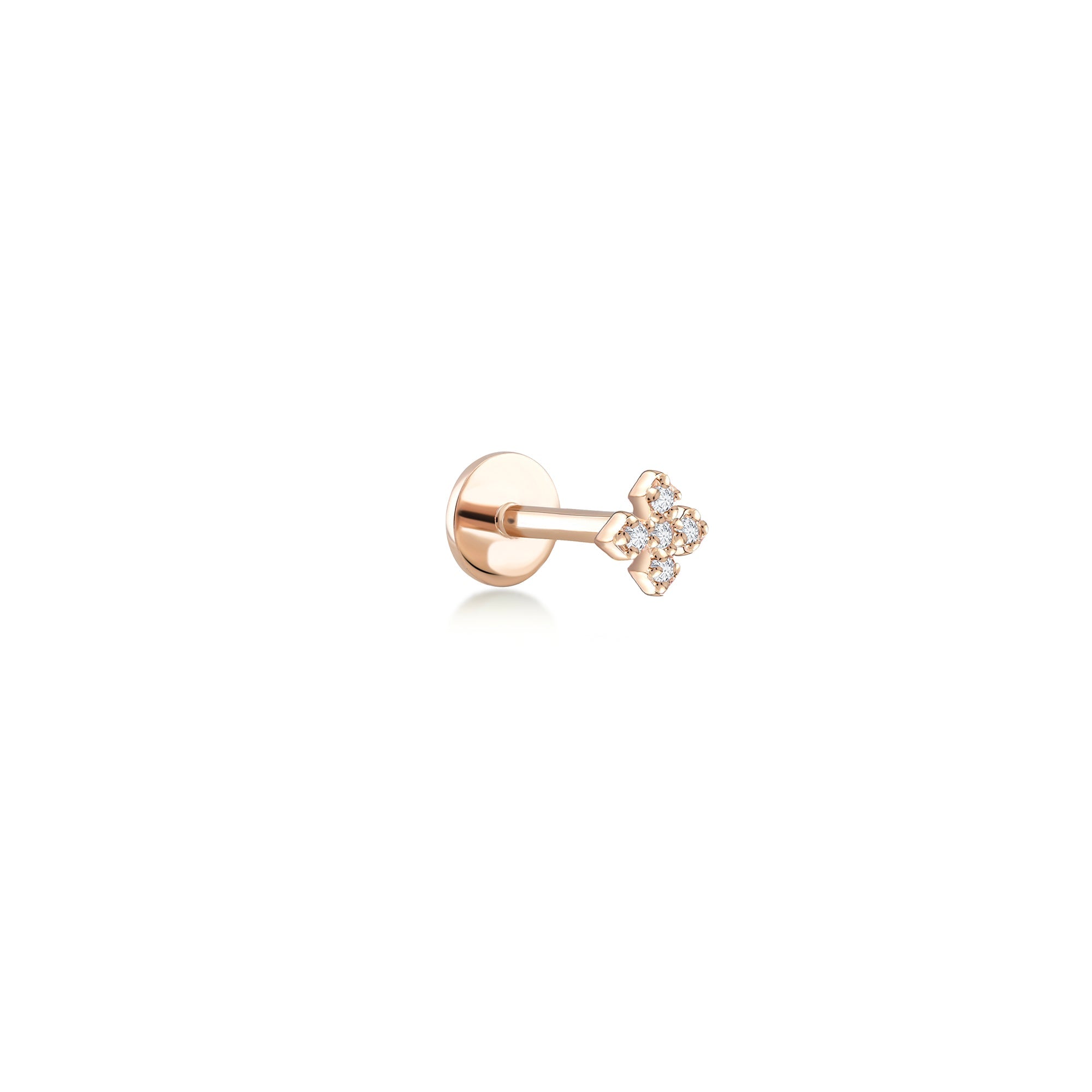 0.03 ct Mini Desenli Pırlanta Piercing