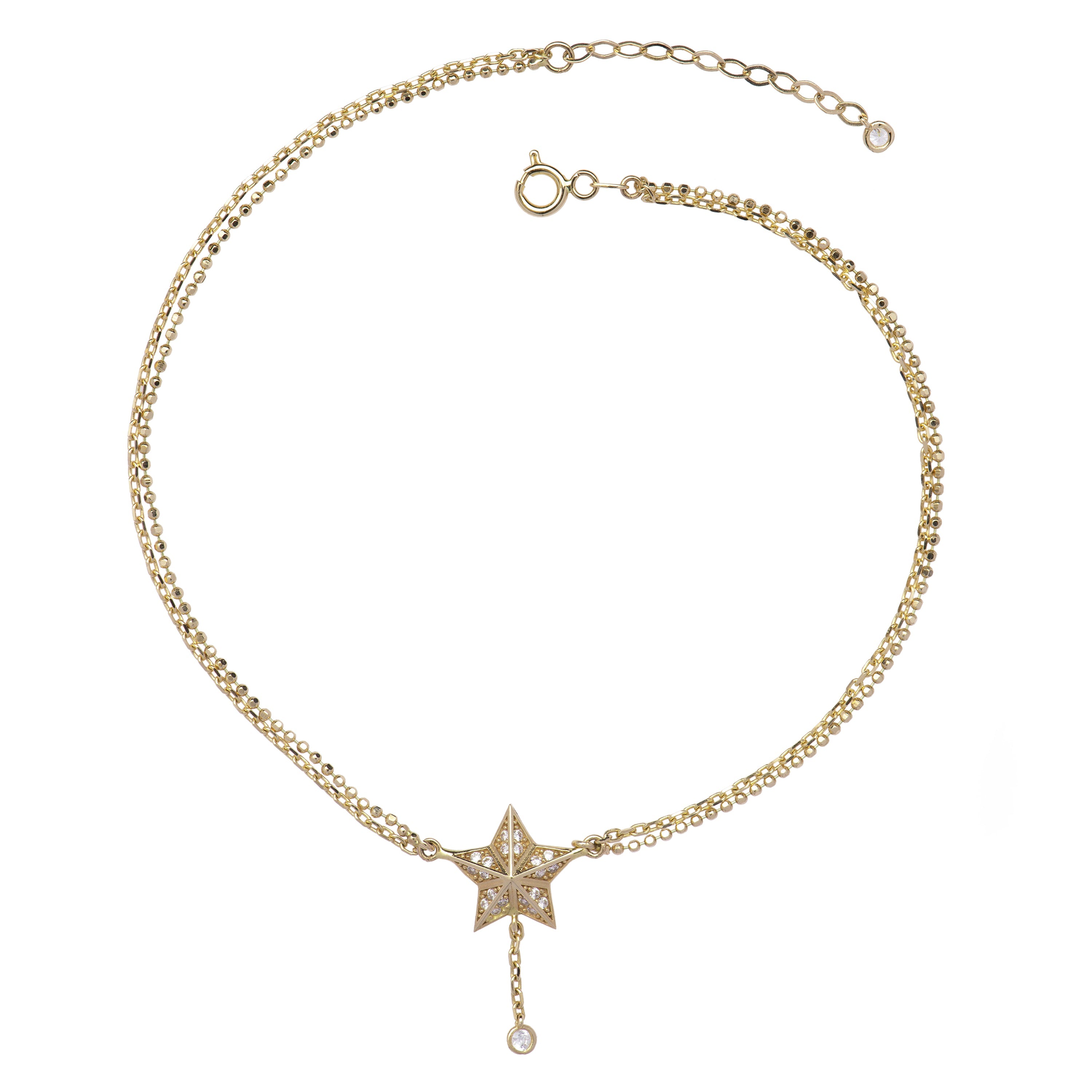 Taşlı Yıldız Altın Halhal