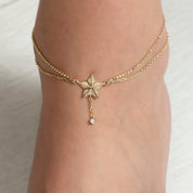 Taşlı Yıldız Altın Halhal