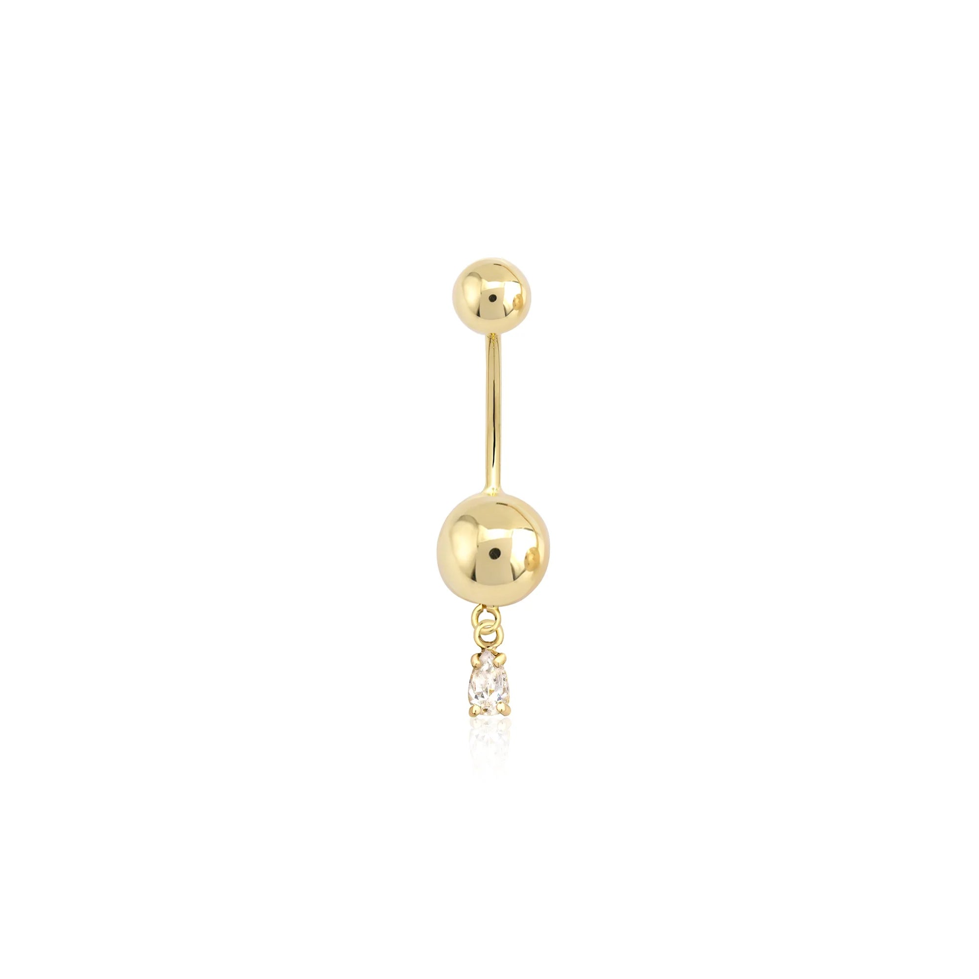 Drop Dangle Gold Göbek Piercingi