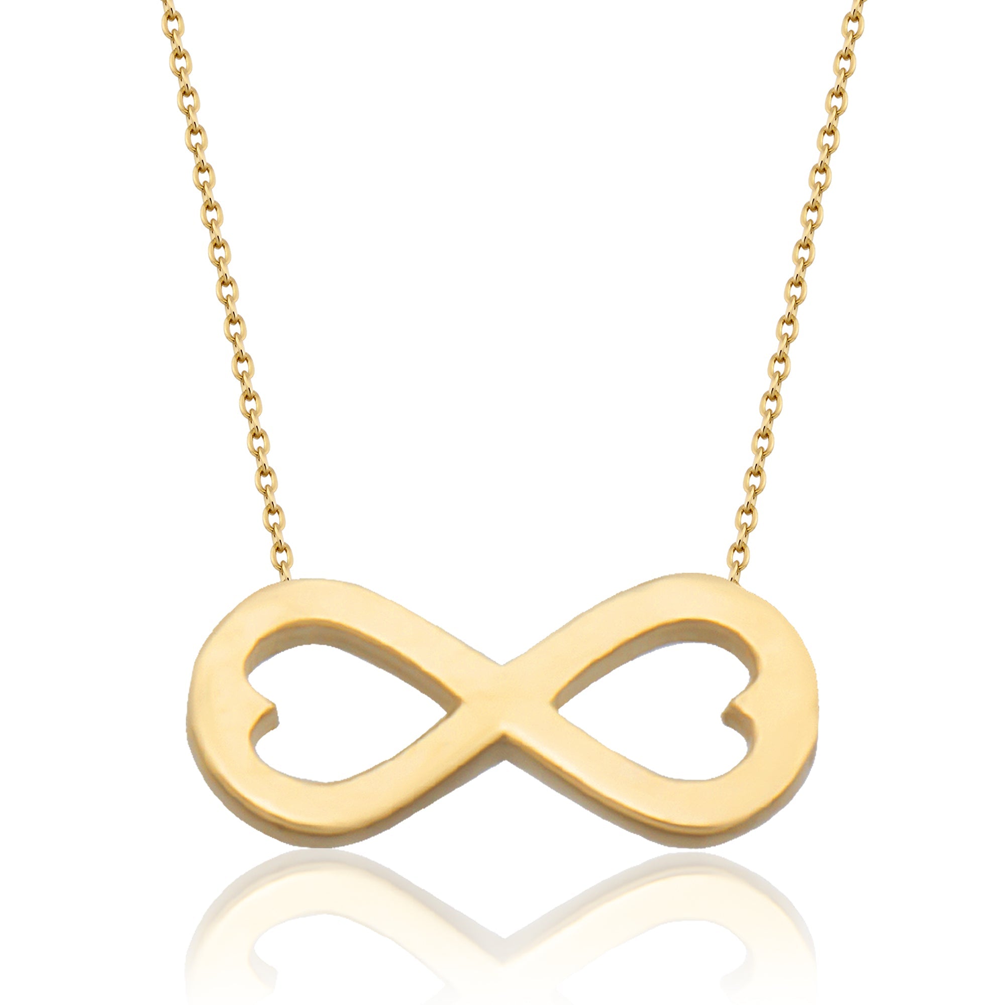 14 Ayar Altın Minimal Kalp Sonsuzluk Kolye