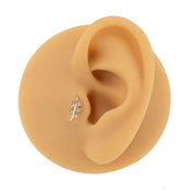 14 Ayar Altın Yaprak Piercing