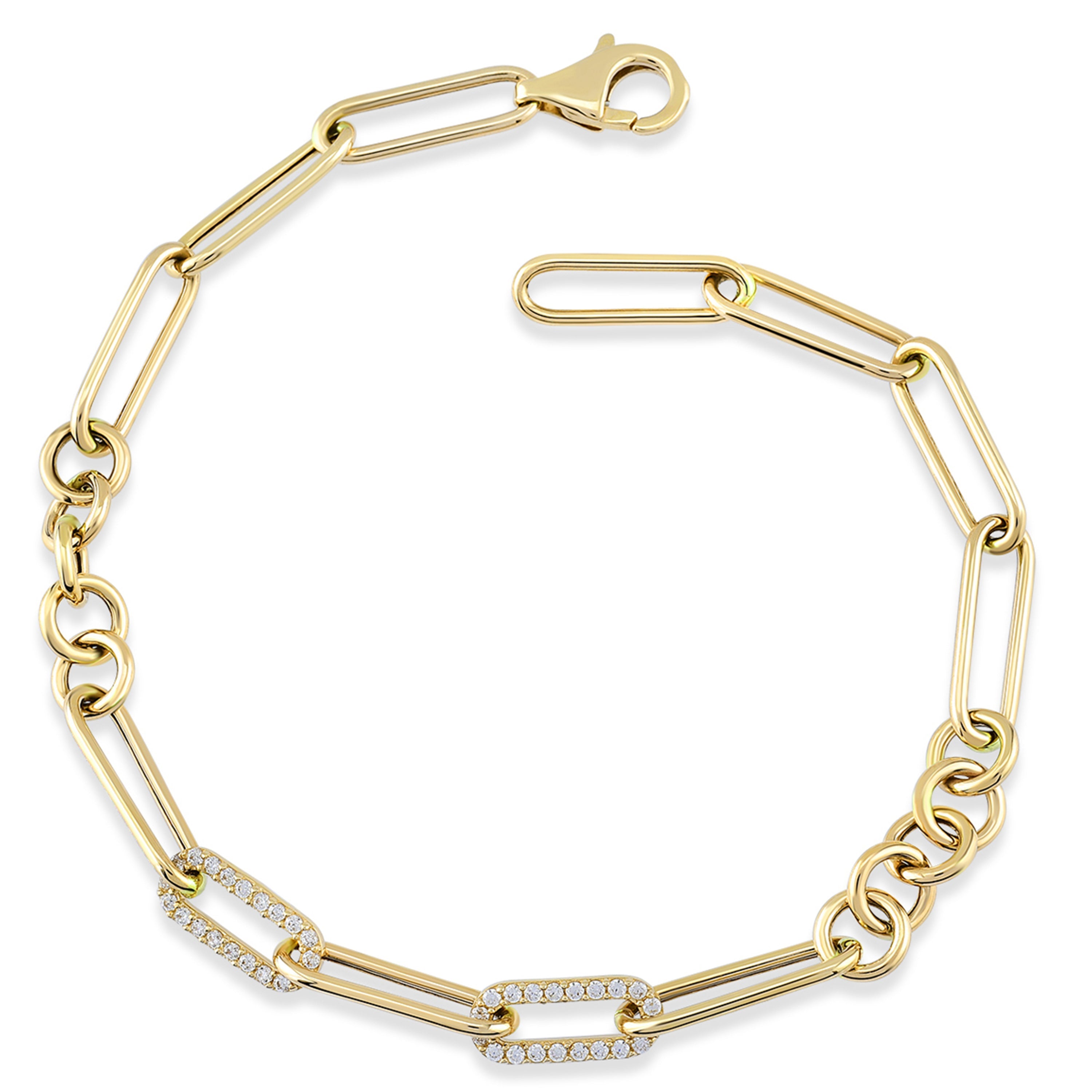 Verona Stone-set Rectangle Gold Bracelet
