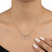 Çizgisel Wave Tasarım Pırlanta Kolye