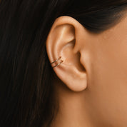 Duo Sade Altın Earcuff