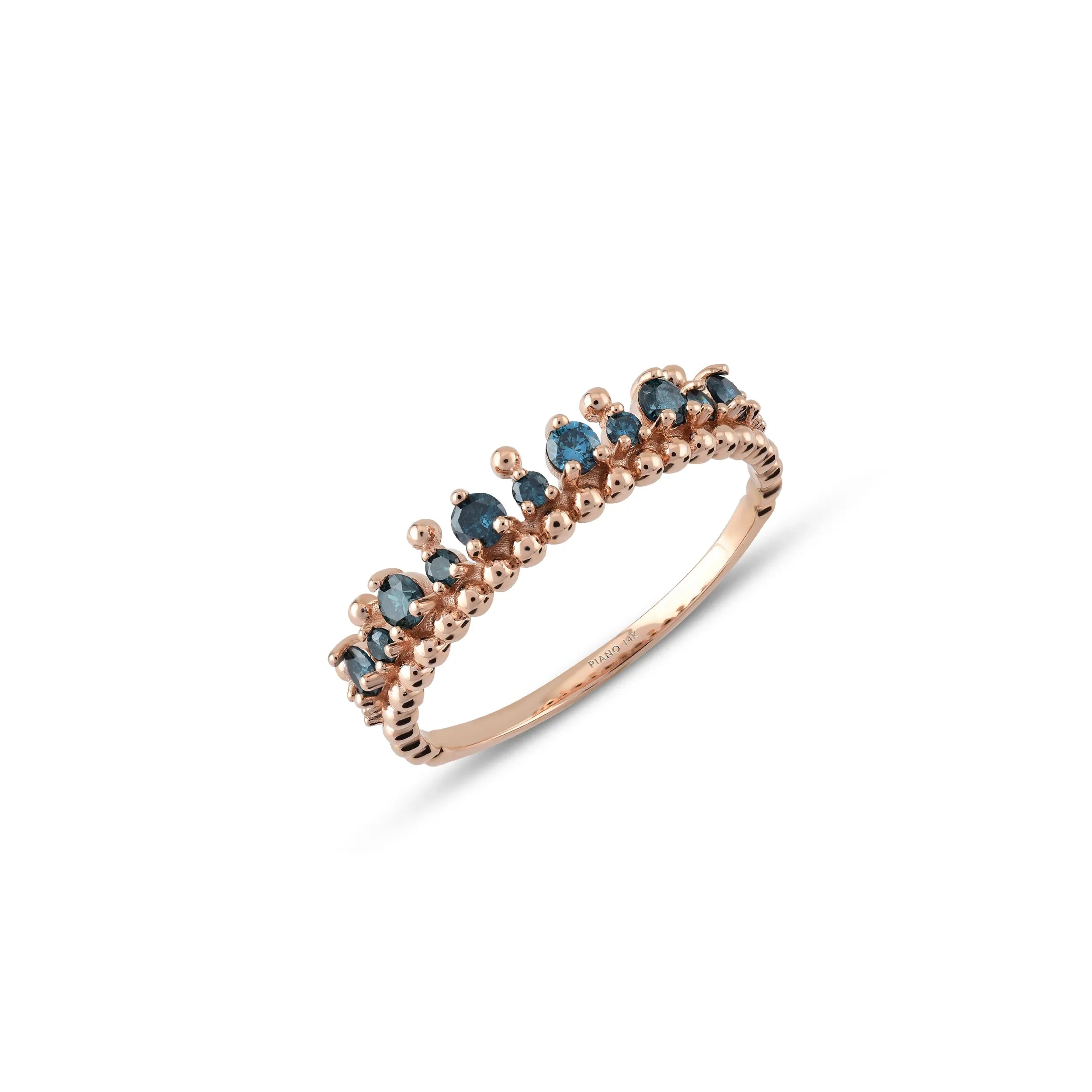 Azzuro Luna Blue Diamond Ring